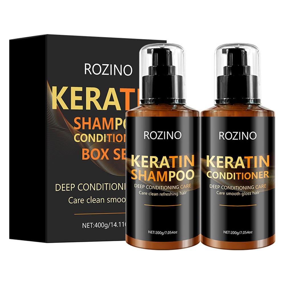 Hair Care For Curly Dry Hair - Zestaw szamponu i odżywki Keratin Care