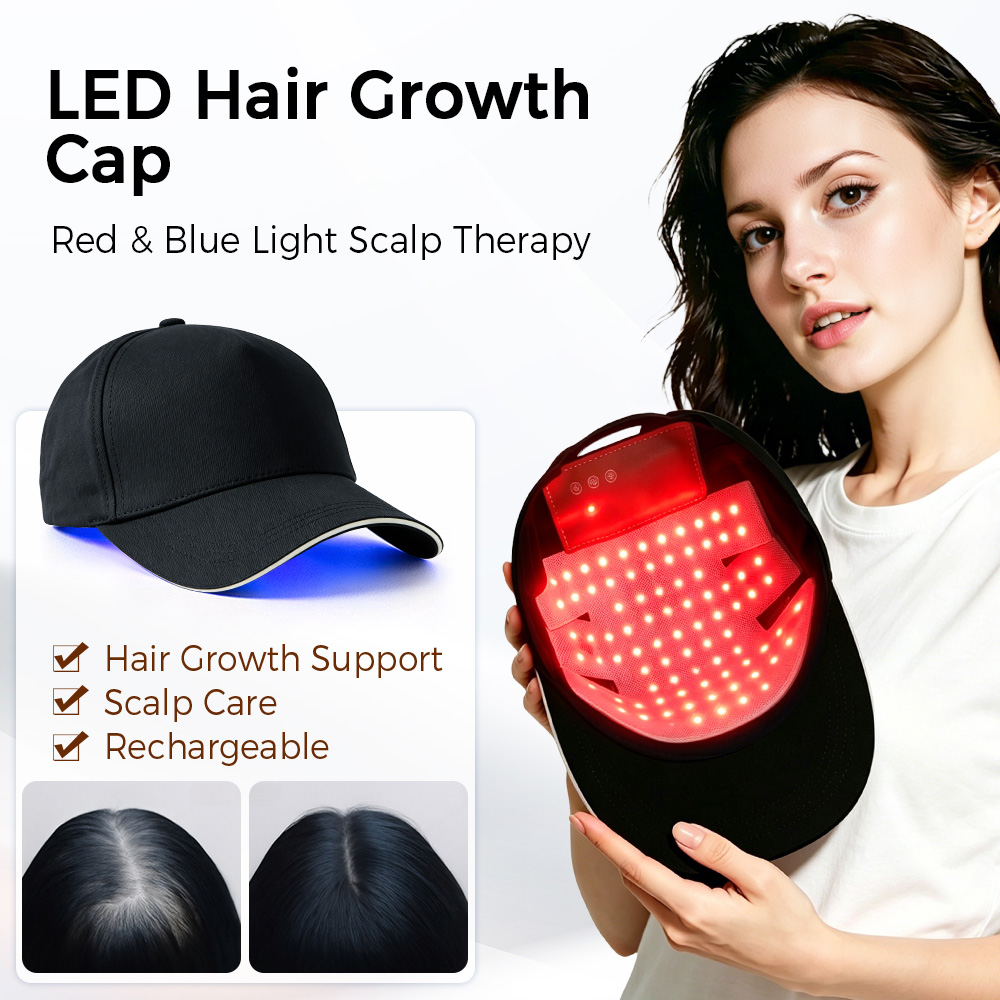Hair Care Frizzy Hair - Czapka LED do terapii wzrostu włosów