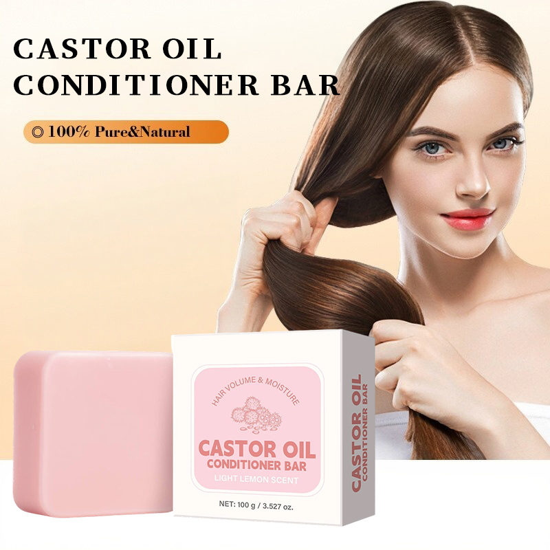 Hair Care Frizzy Hair - Mydło w kostce z olejem rycynowym,