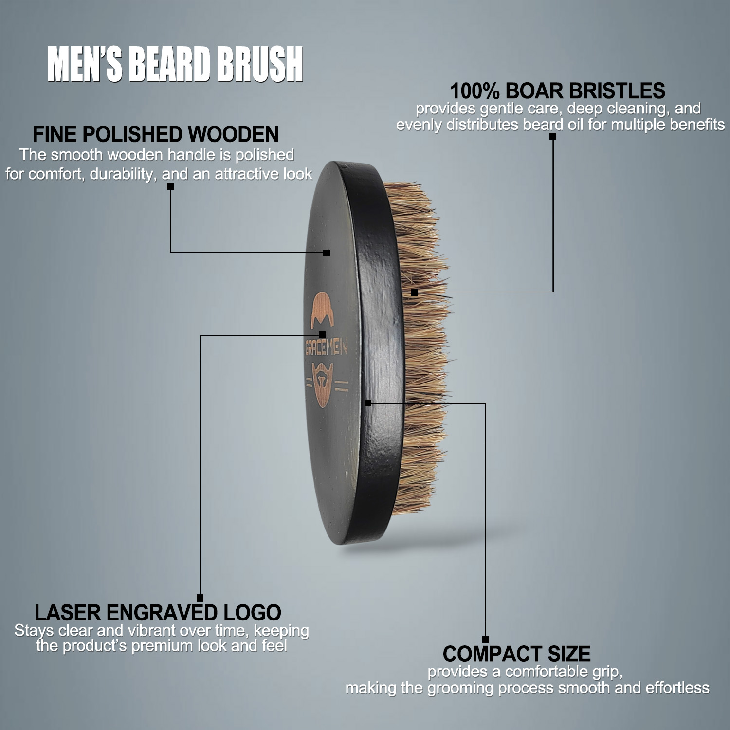 Gracemen Szczotka do brody - N – Hair Care For Men recenzja i cena
