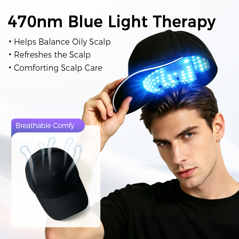 Czapka LED do terapii wzrostu  – Hair Care Frizzy Hair recenzja i cena